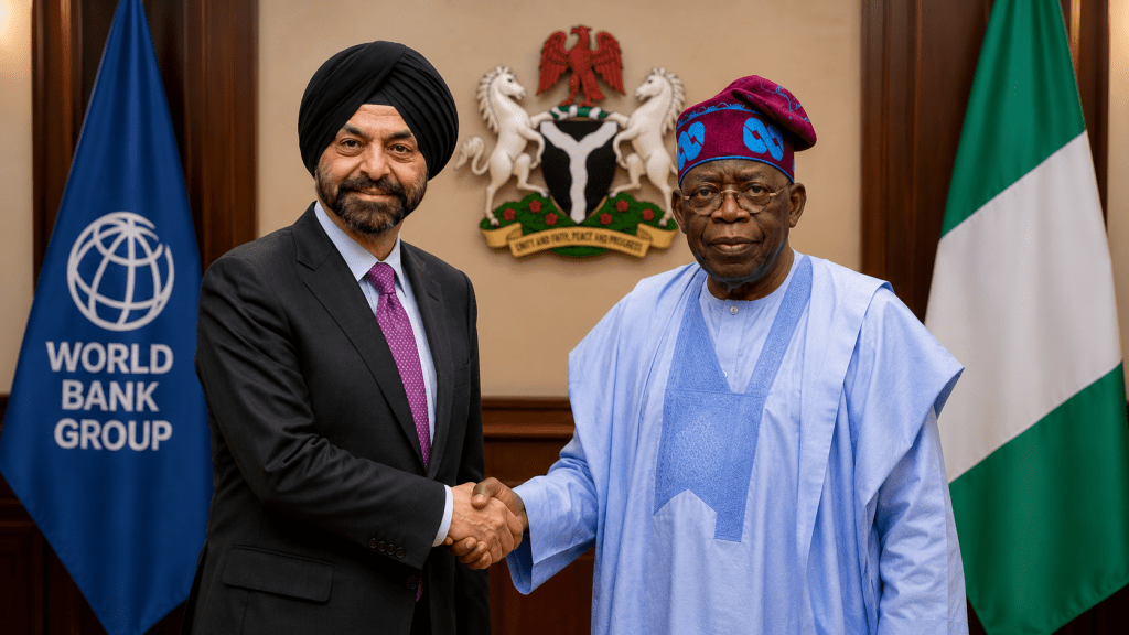 Ajay Banga and the president of Nigeria